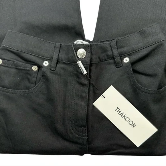 Thakoon Black High Waisted Denim pant. Sz 2. $145 - Picture 4 of 10